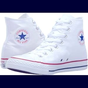 BRAND NEW white high top converse sneakers NIB